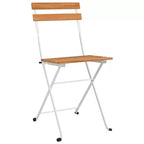vidaXL Folding Bistro Set - Solid Acacia Wood and Steel, Rectangular Design