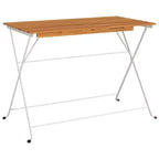 vidaXL Folding Bistro Set - Solid Acacia Wood and Steel, Rectangular Design