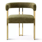 Expandable Round to Oval Dining Table Set with 4 Velvet Armchairs, Modern Pedestal Design, Seats Up to 8 People-Panipeachy