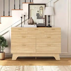 7 Drawer Dresser for Bedroom,Mid Century Modern Dresser, Fluted Dressers Chest of Drawers,TV Stand,Storage Organizer for Living Room,Hallway,Entryway
