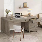 Farmhouse Office Desk with File Drawerm, Computer Desk, for Work and Study