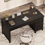 Farmhouse Office Desk with File Drawerm, Computer Desk, for Work and Study