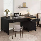 Farmhouse Office Desk with File Drawerm, Computer Desk, for Work and Study