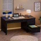 Farmhouse Office Desk with File Drawerm, Computer Desk, for Work and Study