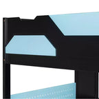 Luxystar Full Size Wood Loft Bed with Adjustable Desk, Wardrobe, Shelves & Pegboard