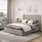GDFStudio Alderwyn Modern Solid Wood Bed with Headboard