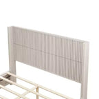 GDFStudio Alderwyn Modern Solid Wood Bed with Headboard