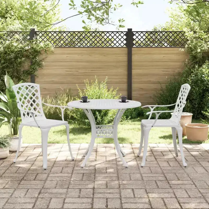 vidaXL Garden Dining Set 3 pcs Aluminium Outdoor Furniture Modern Patio