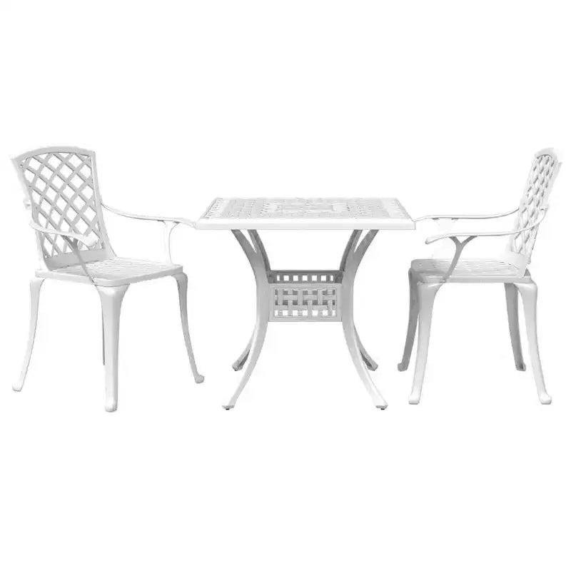 vidaXL Garden Dining Set 3 pcs Aluminium Outdoor Furniture Terrace Patio