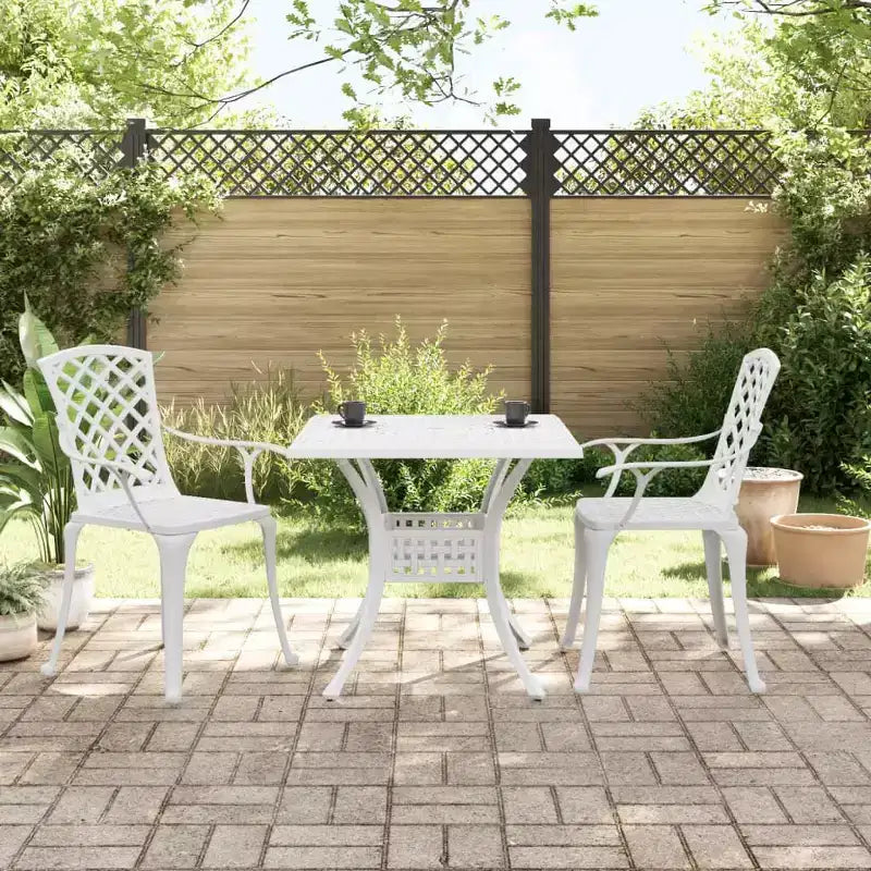 vidaXL Garden Dining Set 3 pcs Aluminium Outdoor Furniture Terrace Patio