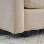 Homy Casa Modular U-Shaped Chenille Sectional Sofa with Reversible Ottomans, Deep Cushioned Comfort, Beige