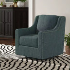 Halden Nailhead Swivel Accent Chair - iNSPIRE Q