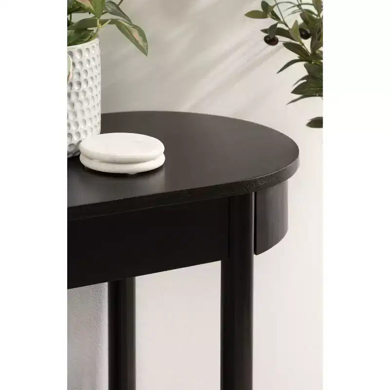 Kate and Laurel Koji Capsule Console Table, 36x14x30, Black