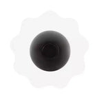 Kate and Laurel Acari Scalloped Drink Table, 10x22, Black