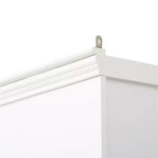 78.75'' Tall Bookcase, Display Cabinet with 5-Color Adjustable LED Ceiling Light & Tempered Glass Shelves, Retro Style - ModernLuxe