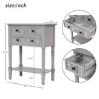 23.7in Narrow Console Table with 3 Drawers and Shelf, Sofa Table for Small Space Entryway or Living Room