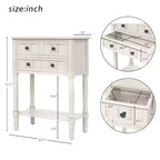 23.7in Narrow Console Table with 3 Drawers and Shelf, Sofa Table for Small Space Entryway or Living Room