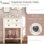 23.7in Narrow Console Table with 3 Drawers and Shelf, Sofa Table for Small Space Entryway or Living Room