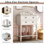 23.7in Narrow Console Table with 3 Drawers and Shelf, Sofa Table for Small Space Entryway or Living Room