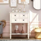 23.7in Narrow Console Table with 3 Drawers and Shelf, Sofa Table for Small Space Entryway or Living Room