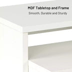 FurnitureR Dual-Tier Monitor Stand Riser, Ergonomic Computer Monitor Stand with Storage Shelf, Desk Organizer for Laptop, PC, and Office Supplies