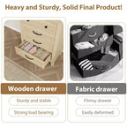 Dresser for Bedroom with 4 Drawers Wooden Chest of Drawers for Closet Dresser Storage Unit Organizer for Hallway Living Room and Office