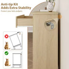 Dresser for Bedroom with 4 Drawers Wooden Chest of Drawers for Closet Dresser Storage Unit Organizer for Hallway Living Room and Office
