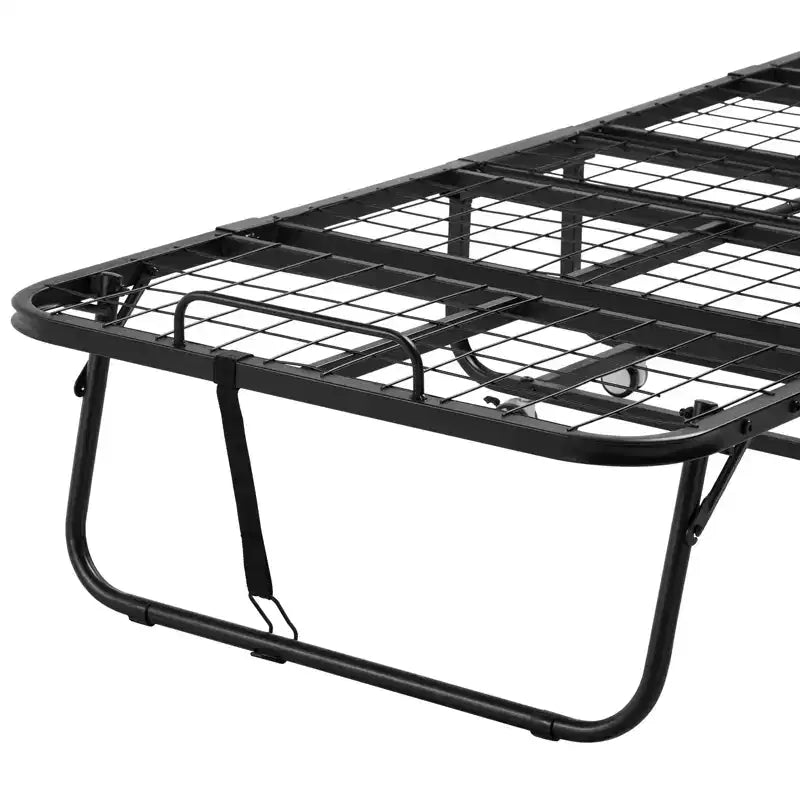 Zeus & Ruta 31x 75 Twin Size Folding Bed with 5 Mattress, Portable Guest Bed for Adults, Gray