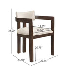 Christopher Knight Home Shankar Modern 5 Piece Round Dining Table Set with Rubberwood Upholstered Chairs