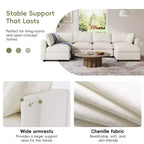 GDFStudio Hudson Modern Chenille 6-Seat Modular Sectional Sofa Sleeper U-Shaped Convertible Couch with Ottoman