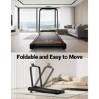 15% Incline 4-in-1 Walking Pad Treadmill, Foldable Under Desk Treadmill for Home & Office, Quiet 2.5 HP Motor