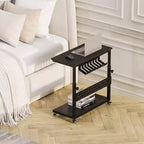 Adjustable Rolling CPU Stand with Cable Management, 22.83-34.1 Inch Height for Under Desk. 2-Tier Mobile Tower Holder for Office & Home, White