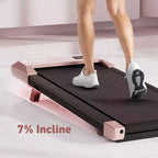 DeerRun Q2 Urban 7% Incline Mini Under desk wakling pad 14.96*35.43inches Belt With App & LED Display