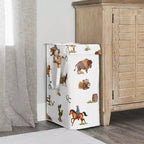 Sweet Jojo Designs Boy Foldable Laundry Hamper with Handles Country Western Taupe Brown and Cream