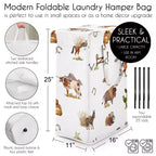 Sweet Jojo Designs Boy Foldable Laundry Hamper with Handles Country Western Taupe Brown and Cream