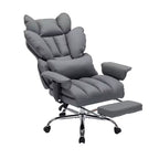 Big and Tall Office Chair w/Footrest, High Back Executive Desk Chair, 155ReclineLumbar Support Pillow, Faux Leather Gaming Chairs for Home