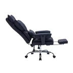 Big and Tall Office Chair w/Footrest, High Back Executive Desk Chair, 155ReclineLumbar Support Pillow, Faux Leather Gaming Chairs for Home
