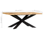 vidaXL Dining Table - Solid Reclaimed Wood