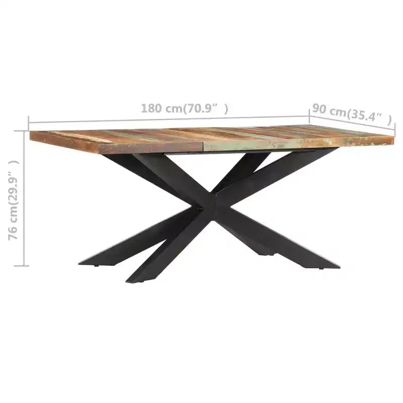 vidaXL Dining Table - Solid Reclaimed Wood