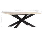 vidaXL Dining Table - Solid Reclaimed Wood