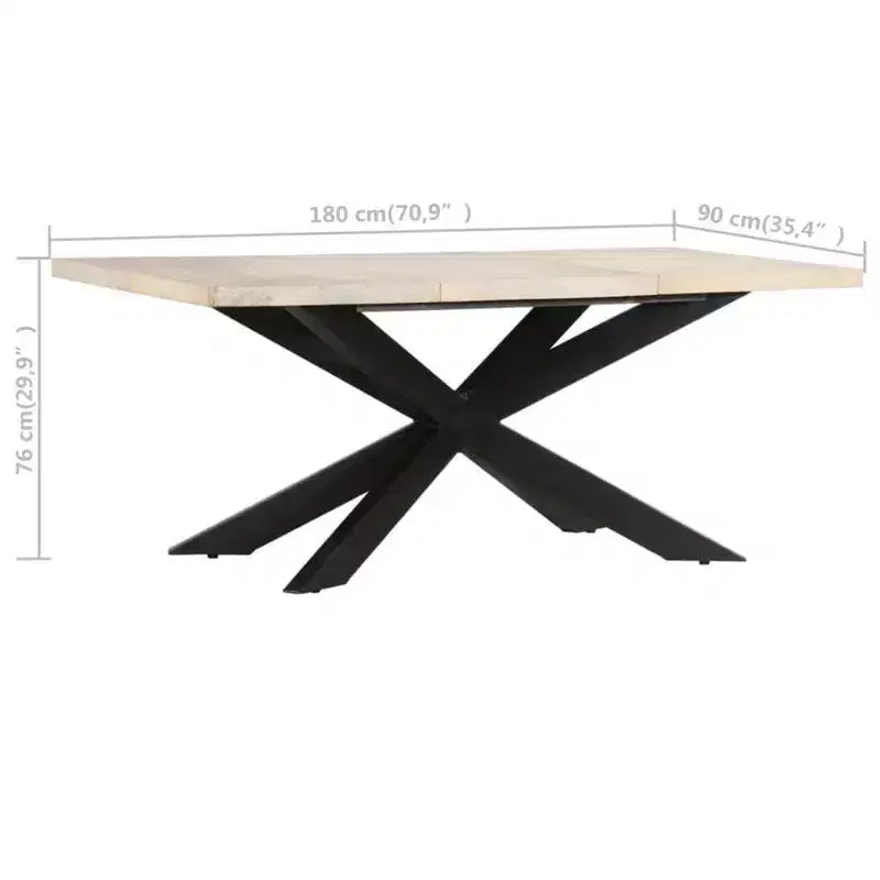 vidaXL Dining Table - Solid Reclaimed Wood