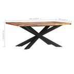 vidaXL Dining Table - Solid Reclaimed Wood