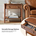 Godefroy 26 Tall 1-Drawer End Table Set of 2 | HULALA HOME-WALNUT