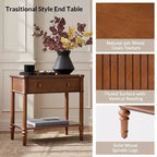 Godefroy 26 Tall 1-Drawer End Table Set of 2 | HULALA HOME-WALNUT
