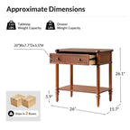 Godefroy 26 Tall 1-Drawer End Table Set of 2 | HULALA HOME-WALNUT