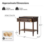 Godefroy 26 Tall 1-Drawer End Table Set of 2 | HULALA HOME-WALNUT