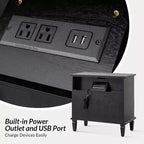 Teodosia 3-Drawer End Tbale|Hulala Home-BLACK