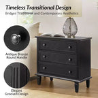 Teodosia 3-Drawer End Tbale|Hulala Home-BLACK