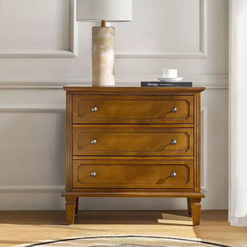 Teodosia 3-Drawer End Tbale|Hulala Home-BLACK
