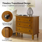Teodosia 3-Drawer End Tbale|Hulala Home-BLACK